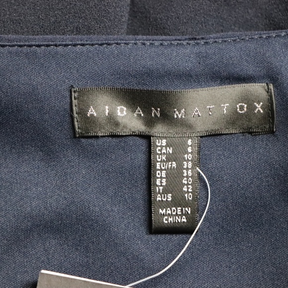 NWT Aidan Mattox Draped One-Shoulder Crepe Gown - Picture 7 of 7